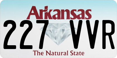 AR license plate 227VVR
