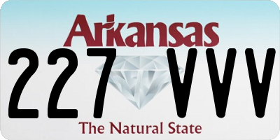 AR license plate 227VVV