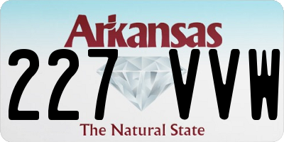 AR license plate 227VVW