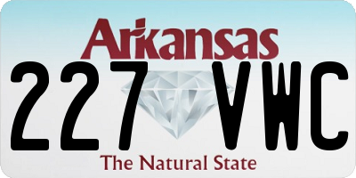 AR license plate 227VWC