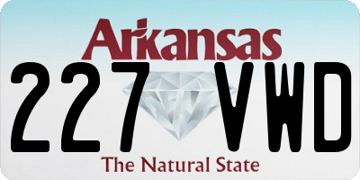AR license plate 227VWD