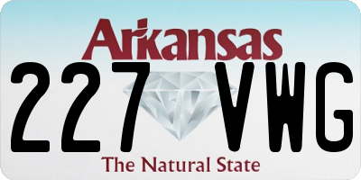 AR license plate 227VWG