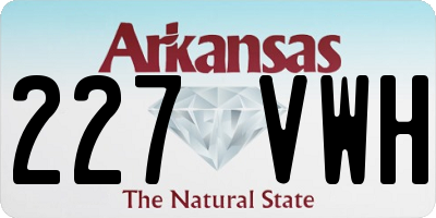 AR license plate 227VWH