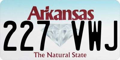 AR license plate 227VWJ