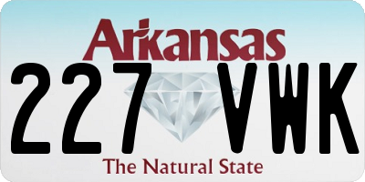 AR license plate 227VWK