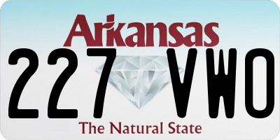 AR license plate 227VWO