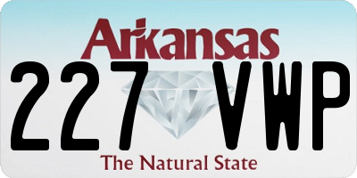 AR license plate 227VWP