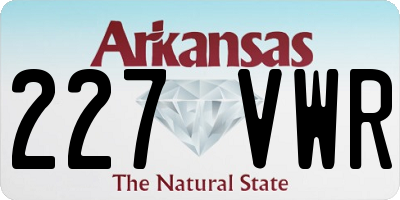 AR license plate 227VWR