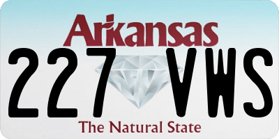 AR license plate 227VWS