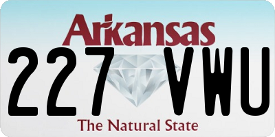 AR license plate 227VWU