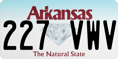 AR license plate 227VWV