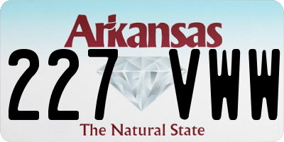 AR license plate 227VWW