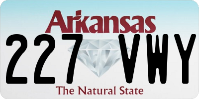 AR license plate 227VWY