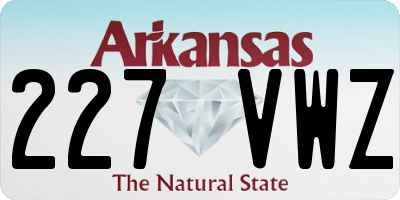 AR license plate 227VWZ