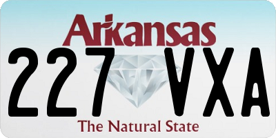 AR license plate 227VXA