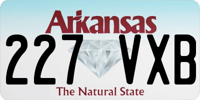 AR license plate 227VXB