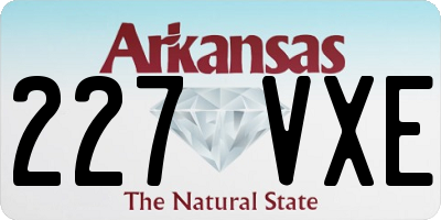 AR license plate 227VXE