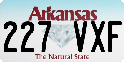 AR license plate 227VXF