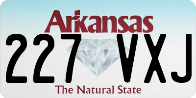 AR license plate 227VXJ