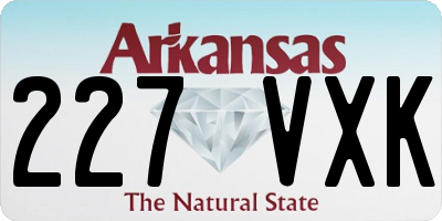 AR license plate 227VXK