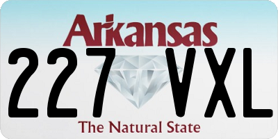 AR license plate 227VXL