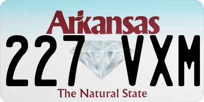 AR license plate 227VXM