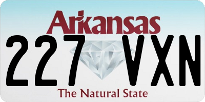 AR license plate 227VXN