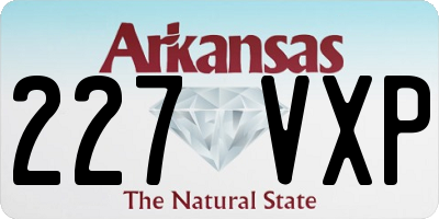 AR license plate 227VXP