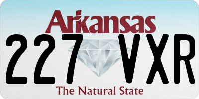 AR license plate 227VXR