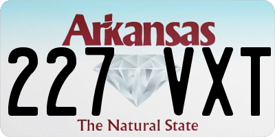AR license plate 227VXT