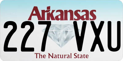 AR license plate 227VXU