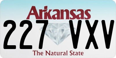 AR license plate 227VXV