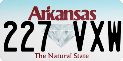 AR license plate 227VXW