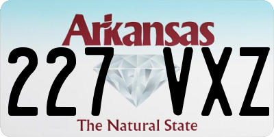 AR license plate 227VXZ