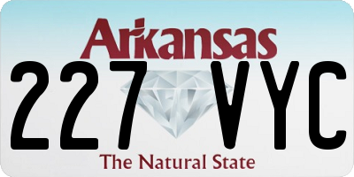 AR license plate 227VYC