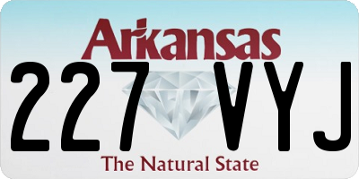 AR license plate 227VYJ