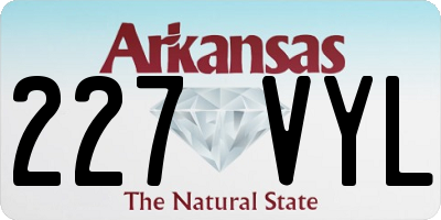 AR license plate 227VYL