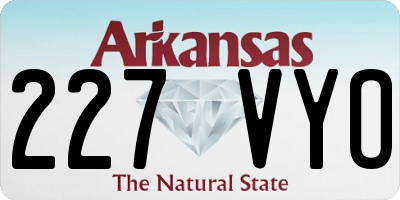 AR license plate 227VYO