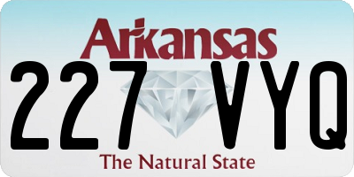 AR license plate 227VYQ