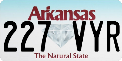 AR license plate 227VYR