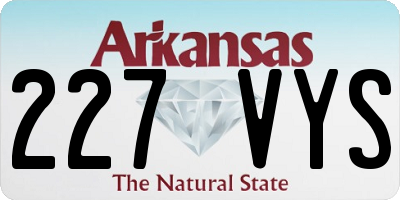 AR license plate 227VYS