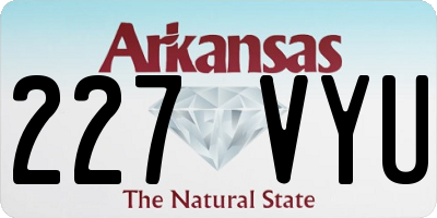 AR license plate 227VYU