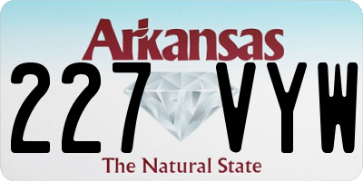 AR license plate 227VYW