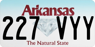 AR license plate 227VYY