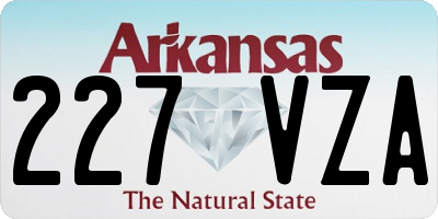 AR license plate 227VZA