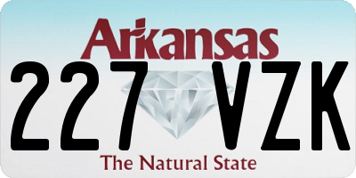 AR license plate 227VZK