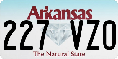 AR license plate 227VZO