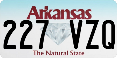 AR license plate 227VZQ