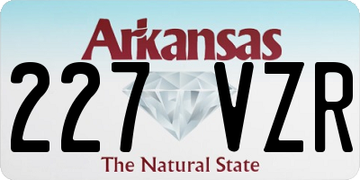 AR license plate 227VZR