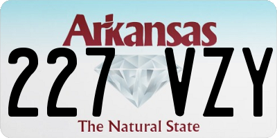 AR license plate 227VZY